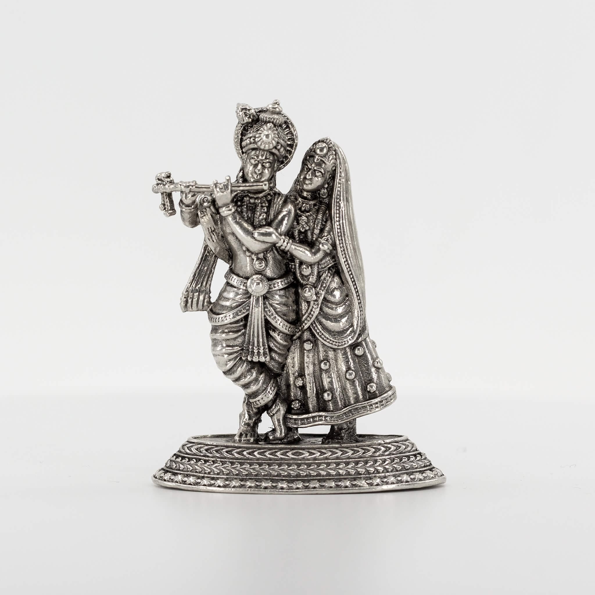 Statue - 3d - Oxidised - Radha Krishna Statue - 3d - Oxidised - Radha Krishna