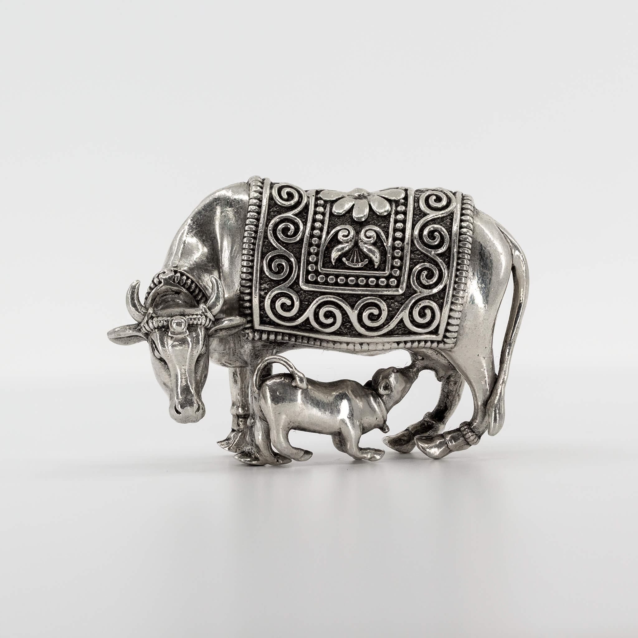 Statue - 3d - Oxidised - Cow And Calf Statue - 3d - Oxidised - Cow And Calf