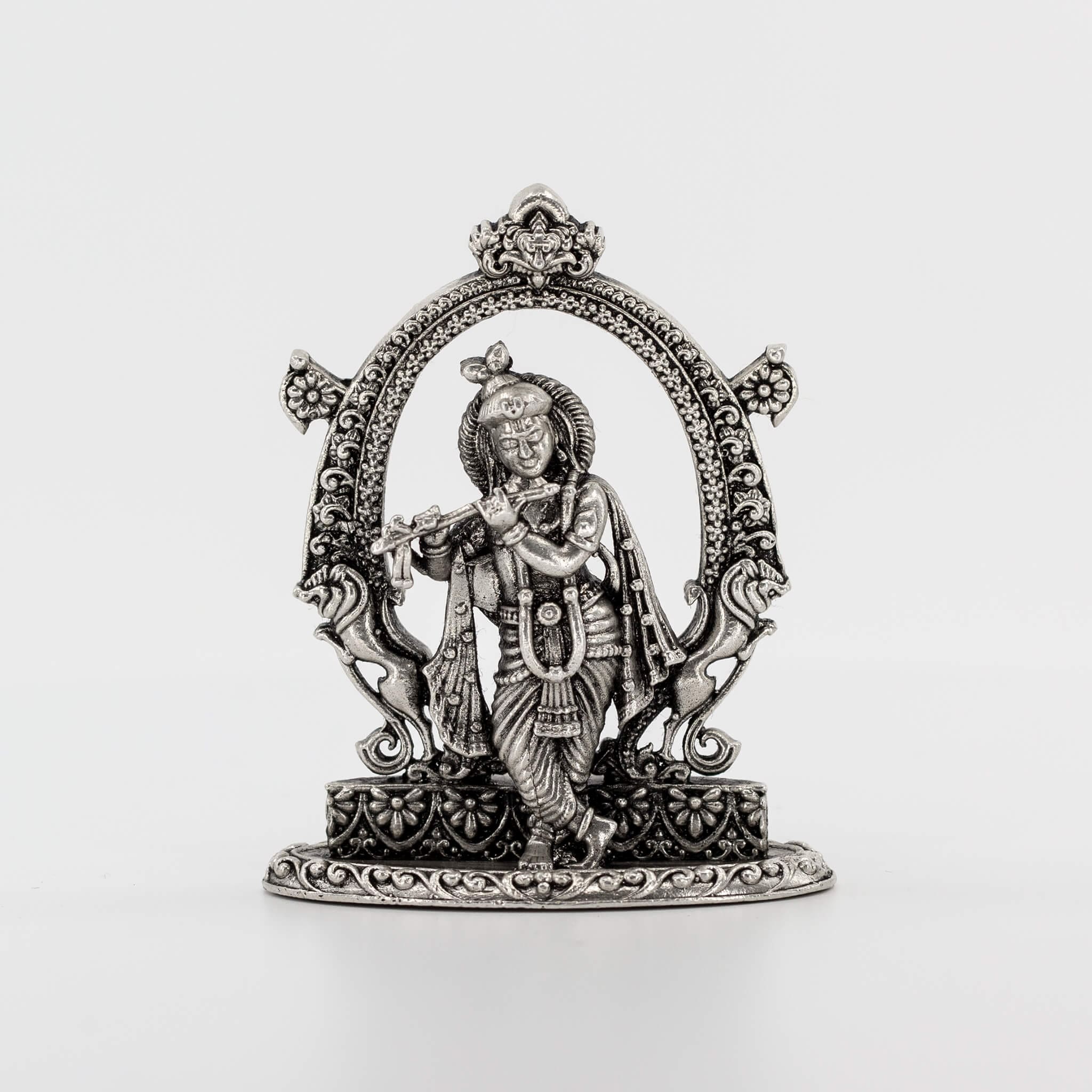 Statue - 2D - Oxidised - Krishna Statue - 2D - Oxidised - Krishna