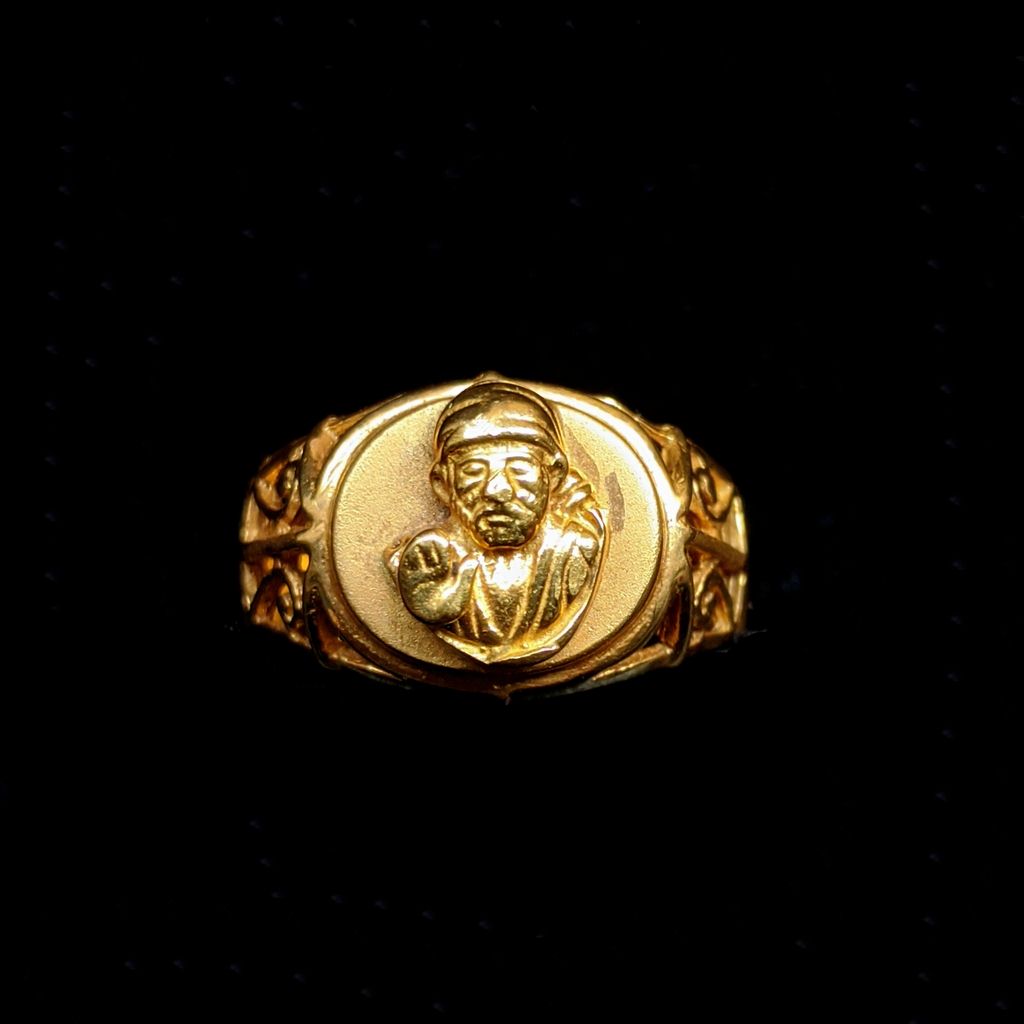 Buy quality 916 GOLD GANESHA PLAIN CASTING GENTS RING in Ahmedabad