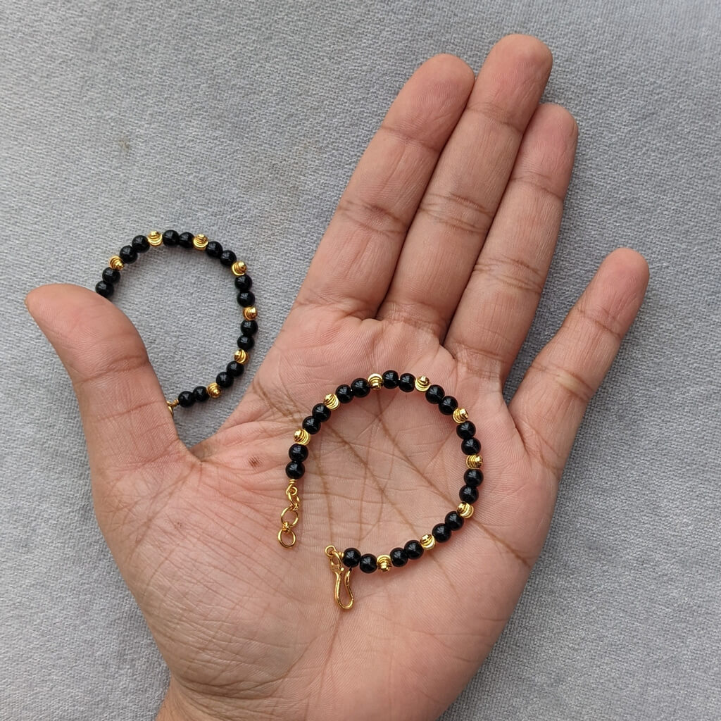 18 Black Beads Necklace/simple CZ Gold Mangalsutra/nallapoosalu/dress Black  Beads Chain/ CZ Karimani Sara/wedding Jewelry/ball Black Beads - Etsy
