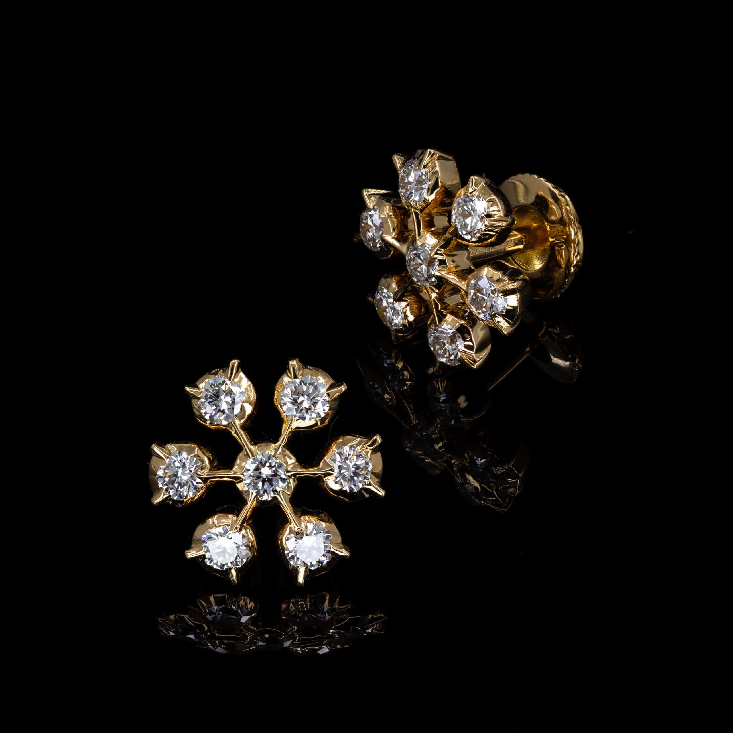 Diamond Flower Cluster Earrings – Five Star Jewelry Brokers