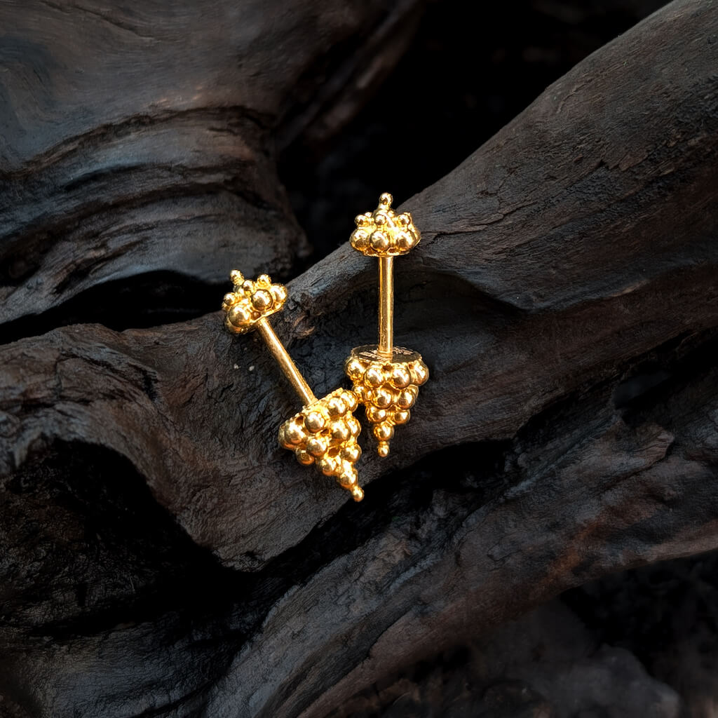 Earring – Gold Ball Gopura Bugudi