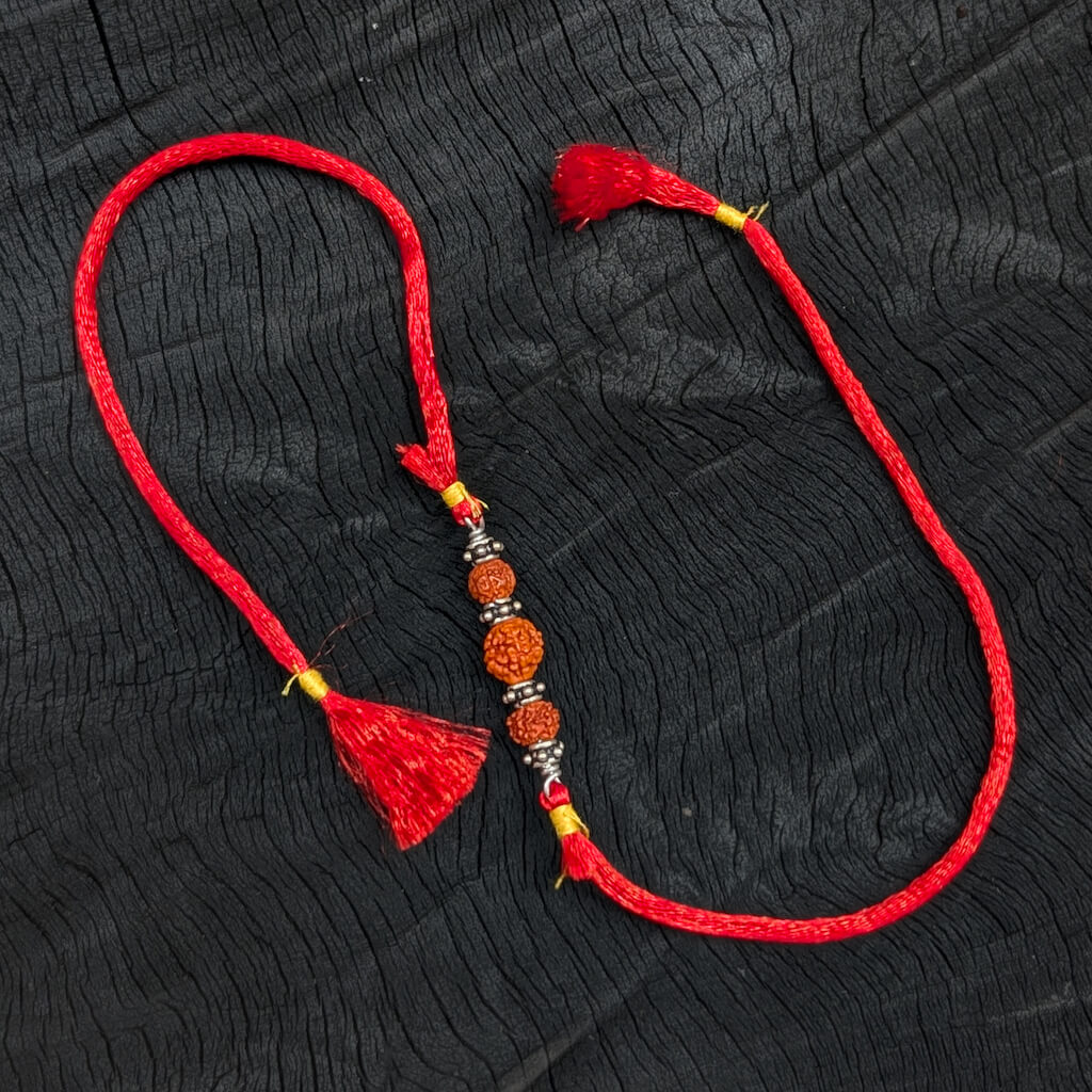 Silver – Rakhi – Rudraksh Cap Sutti – Zi Silverwear