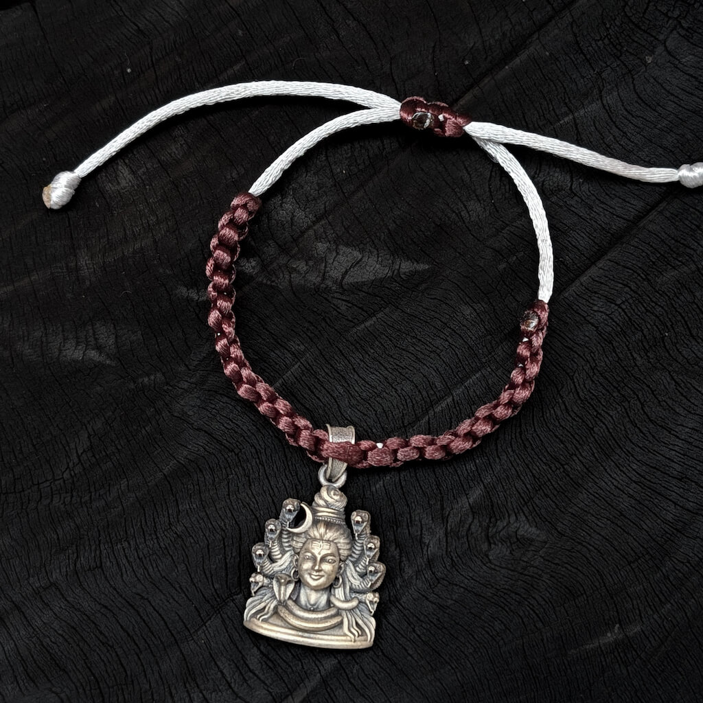 Silver – Rakhi Cum Pendant – SL – EF Oxidised Shiva – Zi Silverwear
